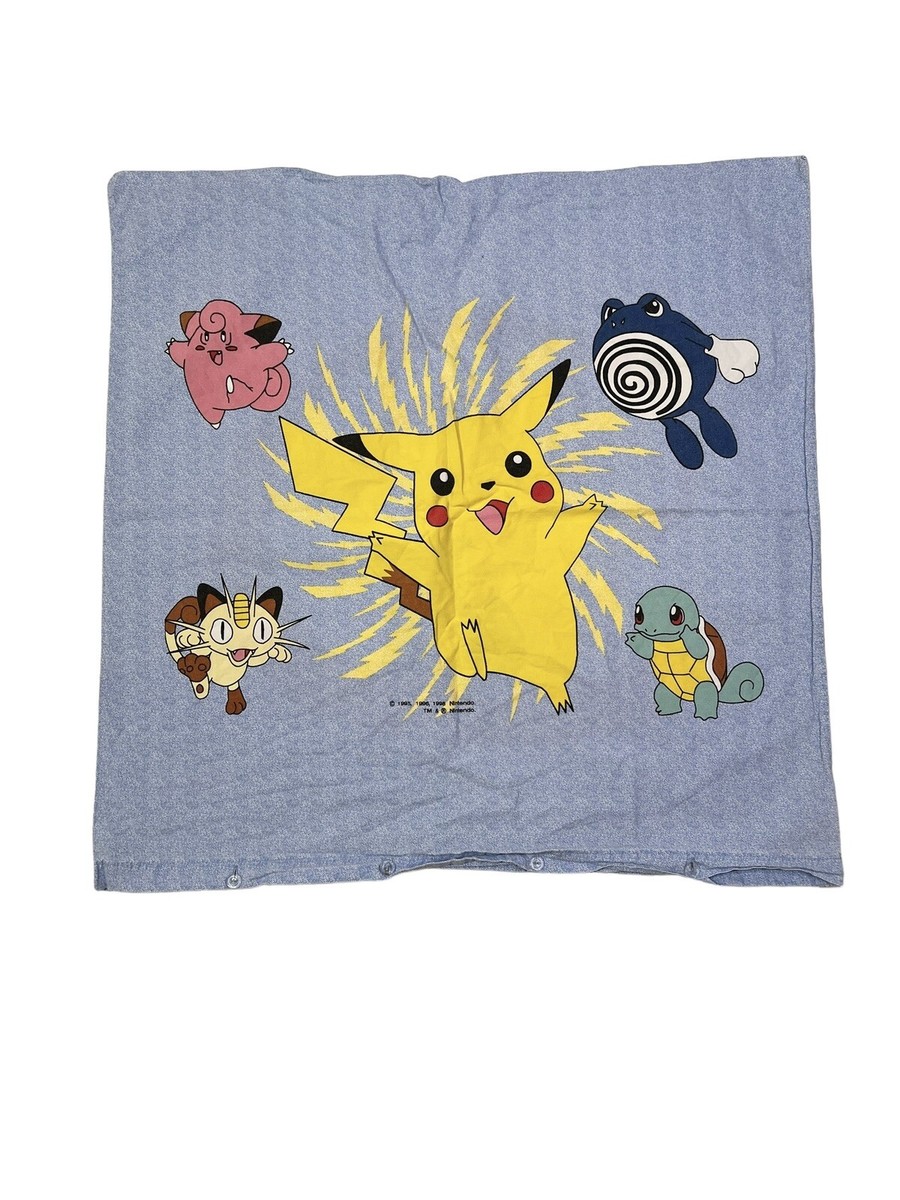 Vintage Pokemon Pikachu Single BIG Pillow Case Nintendo 90s