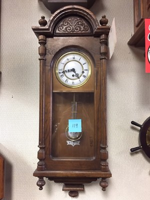Howard Miller 612-462 Oak Wall 8 Day Clock with Westminster Chime