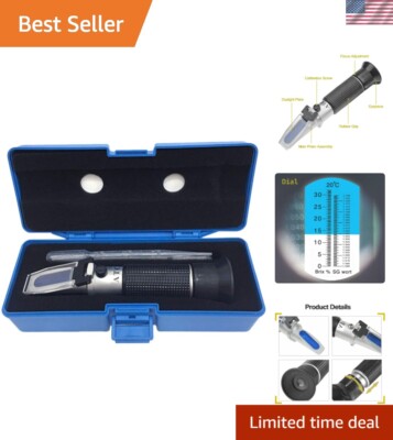 Durable Brix Refractometer with Automatic Temperature Compensation for Brewing