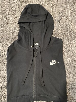 nike women's cropped zip up hoodie