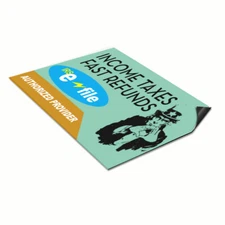 Car Magnet Set of 2 Income Taxes Fast Refunds Business Industrial Sign