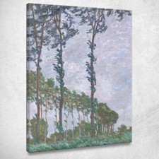 Serie Effetto Vento Dei Pioppi Claude Monet, mnt373 quadro stampato su tela