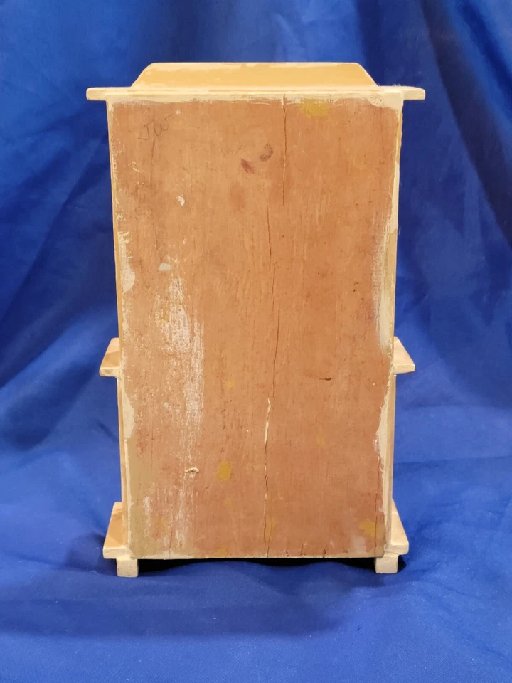 Antique Dollhouse Miniature Kitchen Hutch Cabinet Wooden 19th Century 1:10 - Image 4 of 4