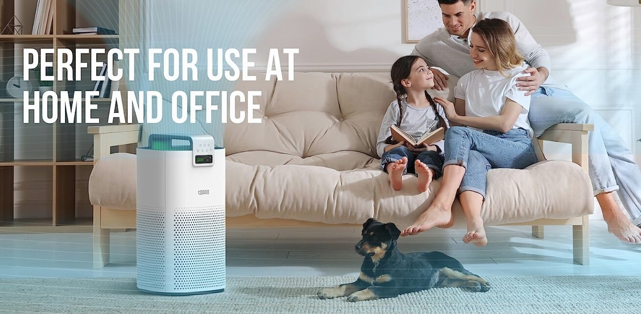 TOPPIN Air Purifiers Large Room 318 ft² Up to 1590ft², TPAP004 +H13