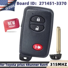 Fits Toyota Rav4 Land Cruiser 4Runner Smart Remote Key Fob 271451-3370 HYQ14AAB