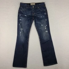 Big Star Jeans Womens 28x32 Sophie Boot Cut Distress Dark Wash Blue