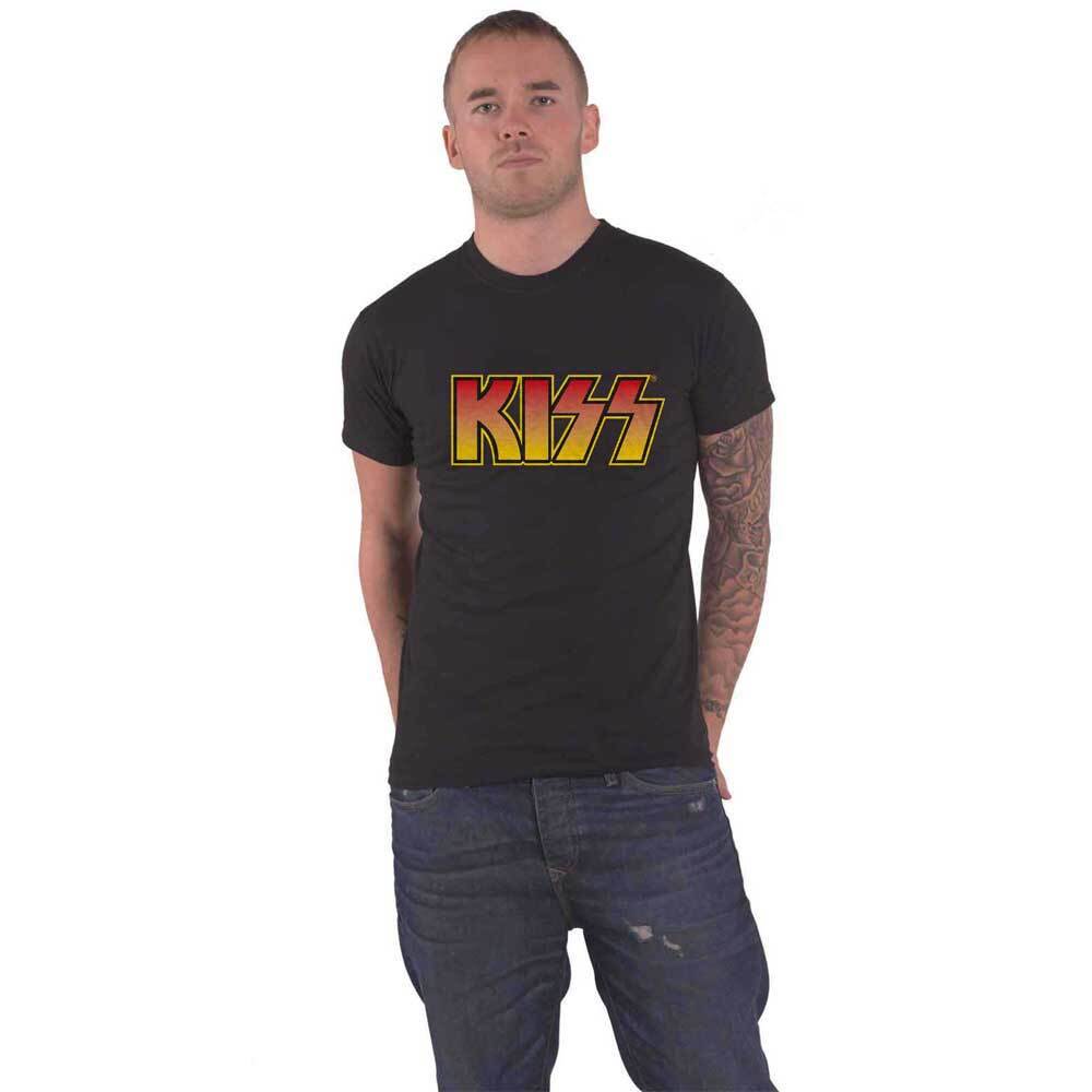 Kiss Vintage Classic Band Logo Unisex Black T-Shirt Official Merch