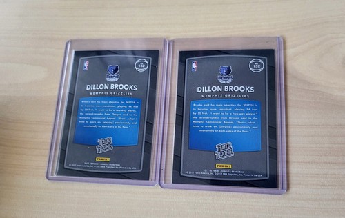 2X - 2017-18 Panini Donruss Rated Rookie - Dillon Brooks - Grizzlies. - Foto 2 di 2
