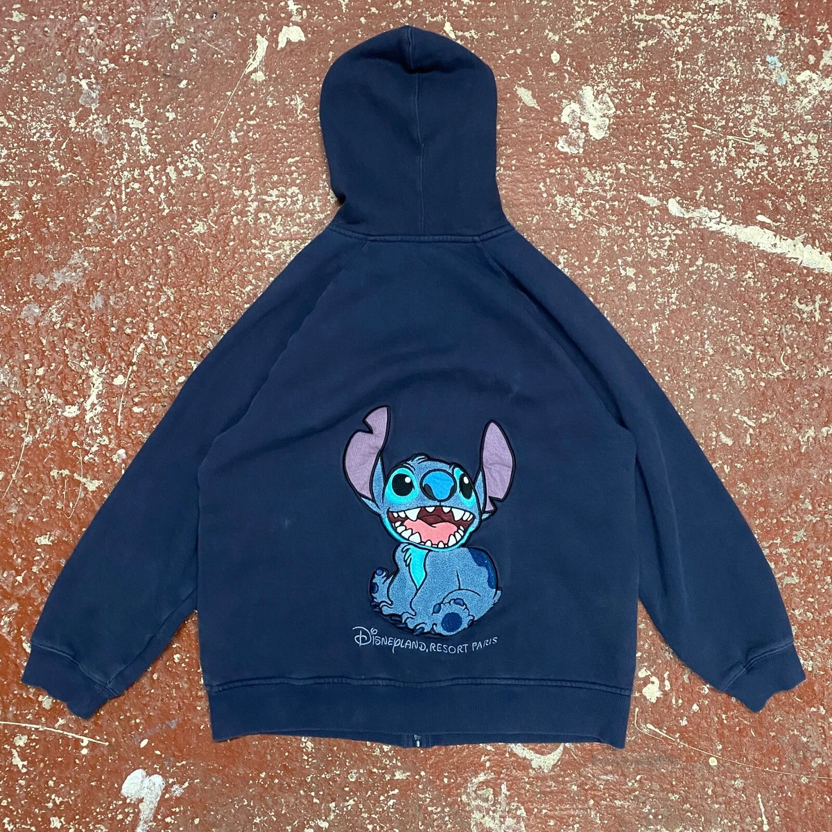 Vintage Disney Resort Paris Waving Lilo u0026amp; Stitch Hoodie In Navy Blue  Size Medium | eBay