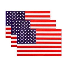 3PCS Reflective American Flag Stickers, 5" 3" Waterproof Vinyl Decal US Natio...