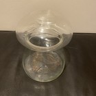 MCM Libbey mushroom canister apothecary jar, storage, vintage, clear glass 7"H — photo 5