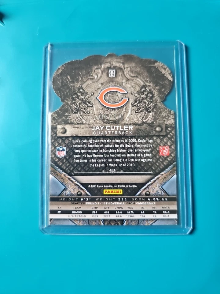 Panini Crown Royale Jay Cutler 2011 1/10 Foto 2 de 3