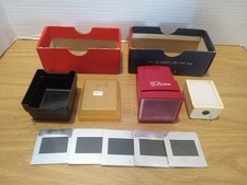 Lot 5 Metal 35mm Slide Binders, Case Micoette Deluxe With Light Tested 10