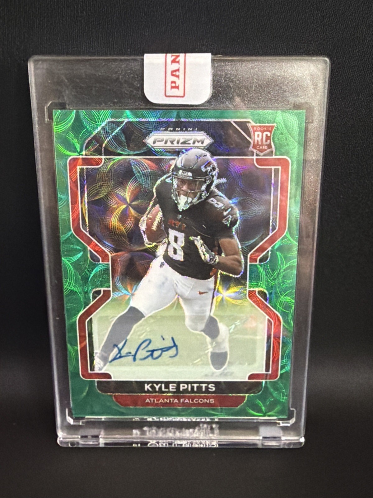Kyle Pitts Panini Prizm #341 Autograph Green Scope