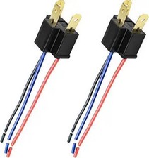 2PCS Headlight Wire Socket Connector, 3 Way Male/Female Headlight Color: Male