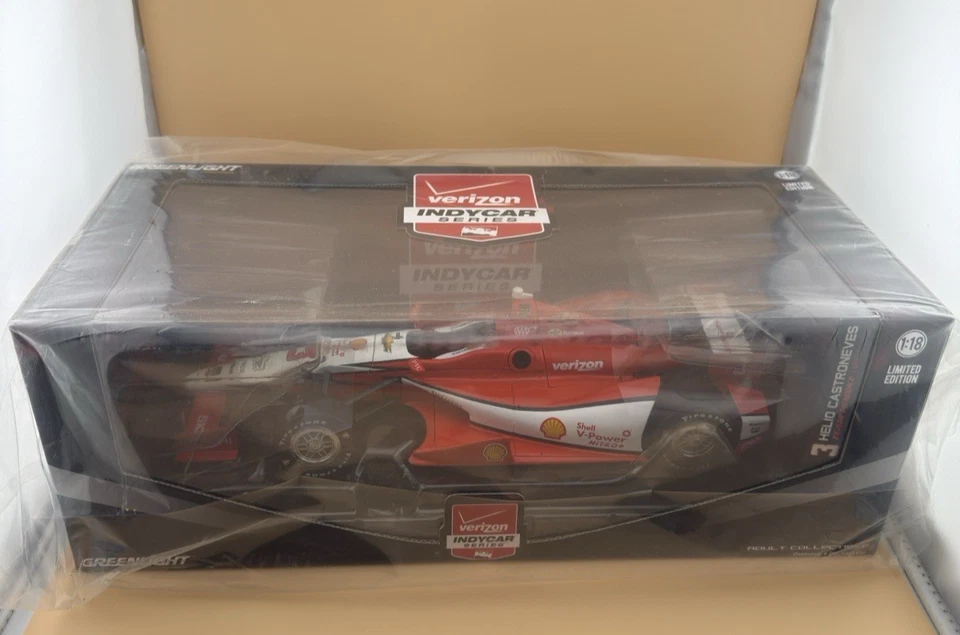 Helio Castroneves 2015 #3 Shell Penske IndyCar 1/18 Greenlight Diecast Sealed - Image 2 of 4