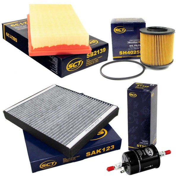 Filter Set SCT Kraftstoff- ÖL- Luft- Innenraum- FüR VW Polo 1.4 FSI 9A 9N 86 PS-image