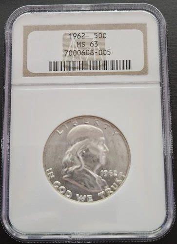 1962 Franklin 50C - NGC MS-63