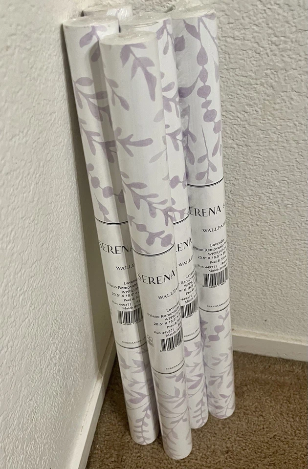 Serena & Lily Priano Removable Wallpaper-Lavender (5 Rolls) - Image 2 of 4