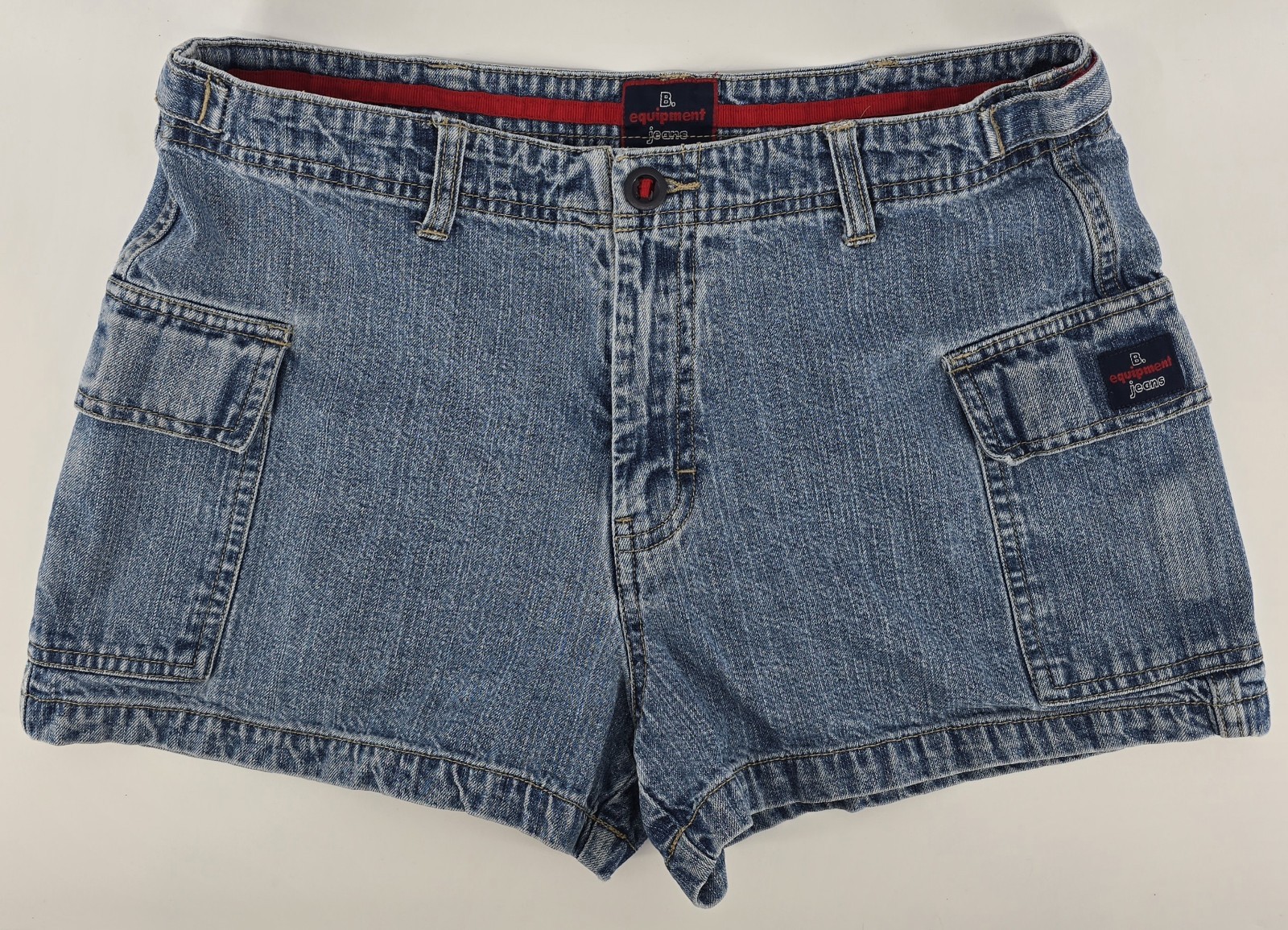 Vtg Y2K Bum Equipment Cargo Blue Denim Shorts Juniors 11 Jean Utility Skate Mid