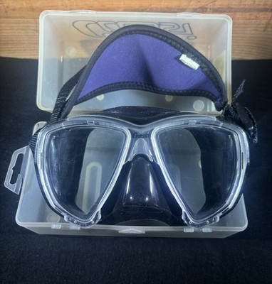 Cressi-Sub Big Eyes Diving Goggles made in Italy  BLACK w CASE the DIVE SHOP 