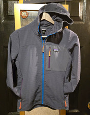 Patagonia Kids L 12 Hooded Fleece Lined Jacket Full Zip Blue Purple Youth