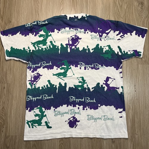 De colección Años 90 Disney World Blizzard Beach Para Hombres Talla Única XL Mickey AOP Puntada Única - Imagen 3 de 3
