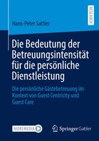 Die Bedeutung Der BetreuungsintensitäT FüR Die PersöNliche Dienstleistung Buch