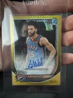 AJAY MITCHELL 2025 Bowman Chrome #BCA-AL YELLOW REFRACTOR Auto SP /75 Thunder