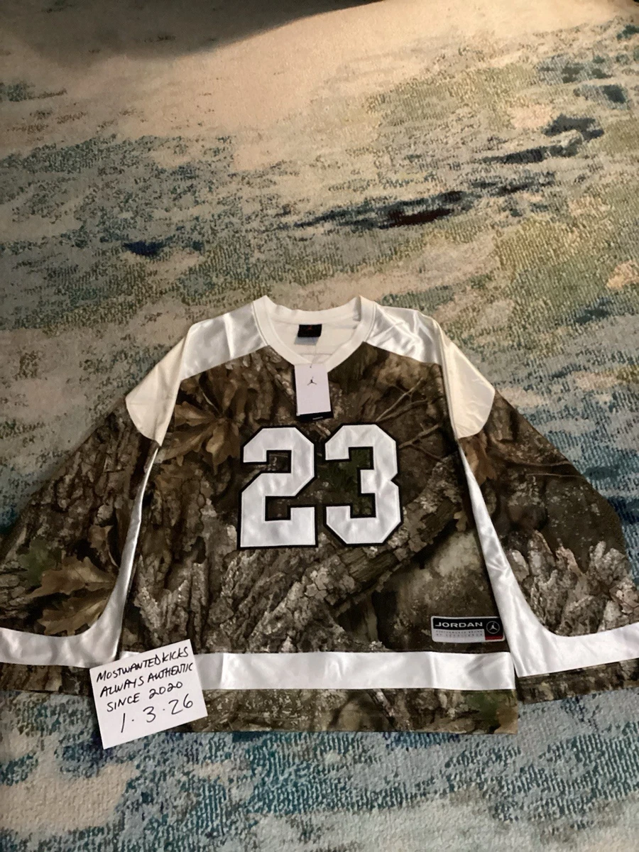 NWT Nike Air Jordan Brooklyn Realtree Hockey Jersey Medium Olive