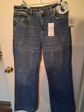 Curve Appeal Jeans Womens 12/31 Blue High Rise Flair Tucking Tech NWT
