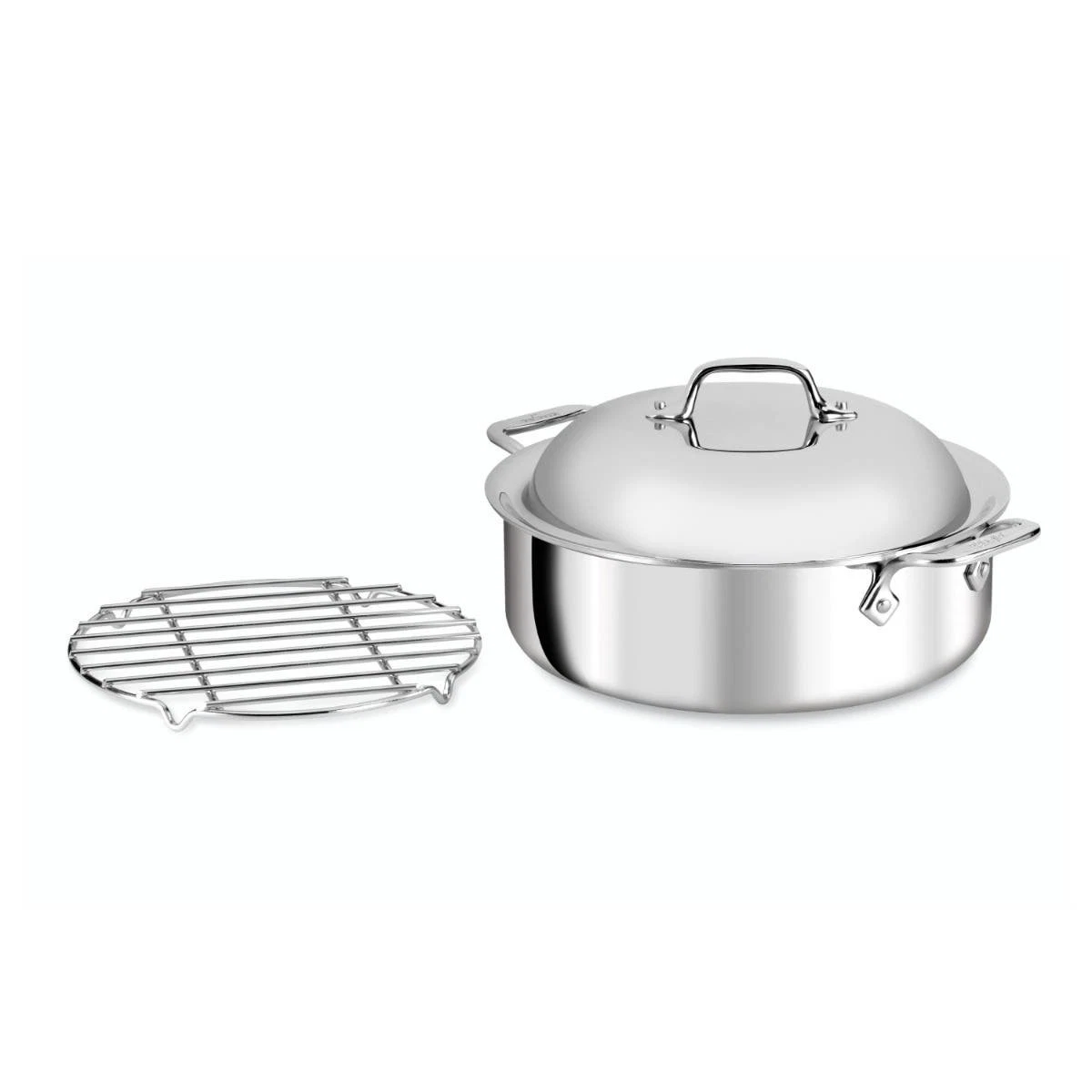 All-Clad Tri-Ply Stainless Steel 5-Qt All-in One Pan w/Domed Lid & Rack