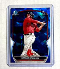 2023 Bowman Chrome Sapphire #BCP-245- Brooks Brannon Rookie Rc Sapphire