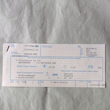 Sitzplatzreservierung, DB, Nürnberg - München - Verona, 1994