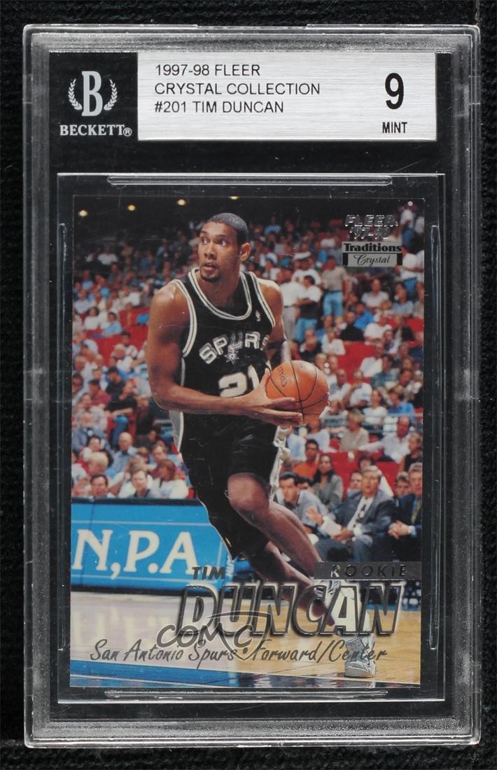 1997-98 Fleer Crystal Tim Duncan #201 BGS 9 MINT HOF 06bg