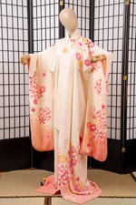 DEAR VANILLA JAPANESE FURISODE SILK KIMONO WOMEN'S AUTHENTIC JAPAN MADE VINTAGE