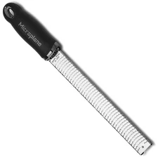 Microplane Premium Stainless Steel Zester Grater Black - Soft Grip Handle
