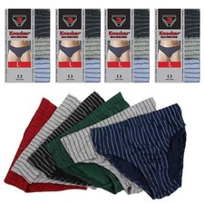 12 Pack Men's Bikinis Briefs Underwear 100 Cotton Lined Size Large 3638