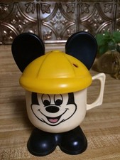 Vintage Mickey Mouse Cup Disney Sippy Cup 1970's Retro Cartoons