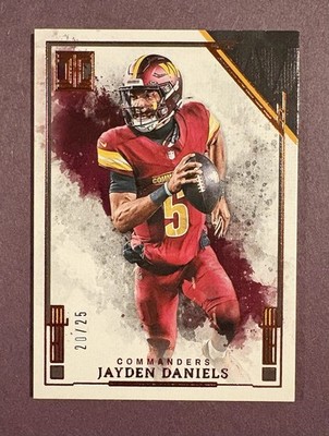 2025 Panini Impeccable Football Jayden Daniels Bronze Parallel /25 Commanders 