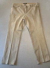 LRL Ralph Lauren Women  s Jeans 18W Khaki Tan Plus Size