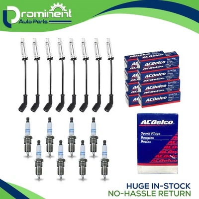 8mm Wireset & 8 AcDelco Spark Plug 41-110 for Chevrolet Silverado 1500 V8 5.3L - Image 1 of 4