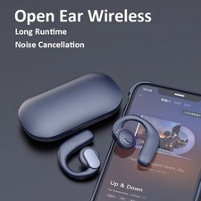 Open Ear Bluetooth 5.3 Earbuds Stereo Noise Canceling Earphones Earhooks Phones