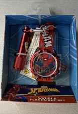 Marvel Spider-Man Accutime Digital Watch Flashlight Set SPD1615BX Boxed