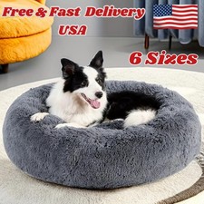 6 Sizes Donut Pet Bed for Large Dog Bed Super Soft Cat Bed Anti Anxiety Washable