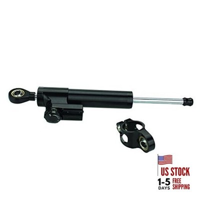  CNC Motorcycle Steering Damper Stabilizer Linear Fit Yamaha black+black ends