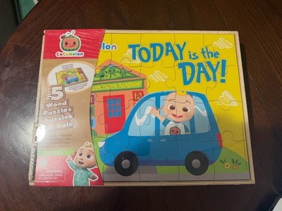 CoComelon TODAY is the DAY! 5 Wood Puzzles Set in Box, Ages 3+ (2021)
