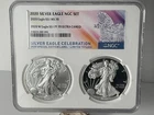 NGC 2020 P & W American Silver Eagle 2 Coin Limited Set MS70 & PF70 Ultra Cameo