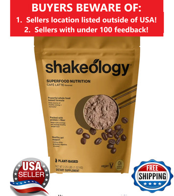 O Sugar Vegan Cafe' Latte Shakeology Bag, Exp. 8/2027, Sealed, LOWEST EBAY PRICE