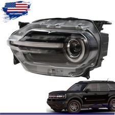 Driver Side Full LED Headlight w/LED Halo For 2021-2024 Ford Bronco Sport LH